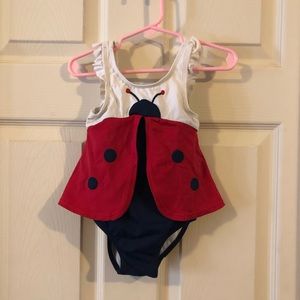 Ladybug bathing suit EUC